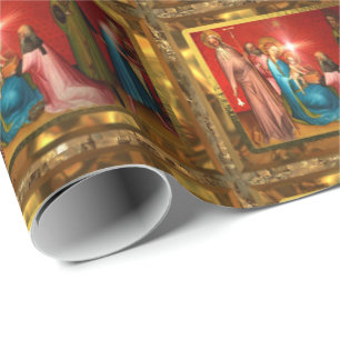 Besuch bei Baby Jesus Elegant Geschenkpapier