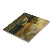 Besuch bei Morgengrauen Jesus klopfen an einer rus Fliese (Seite)