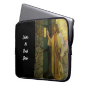 Besuch bei Morgengrauen Jesus klopfen an einer rus Laptopschutzhülle (Vorderseite Links)