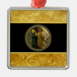 Besuch bei Morgengrauen Jesus klopfen an einer rus Ornament Aus Metall