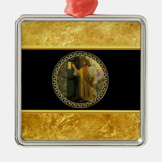 Besuch bei Morgengrauen Jesus klopfen an einer rus Ornament Aus Metall (Vorne)