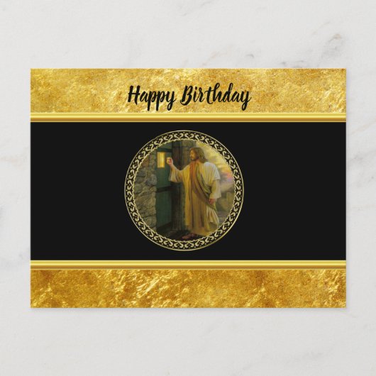 Besuch bei Morgengrauen Jesus klopfen an einer rus Postkarte (Vorderseite)