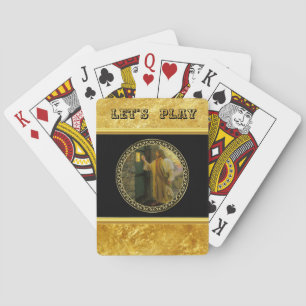 Besuch bei Morgengrauen Jesus klopfen an einer rus Spielkarten