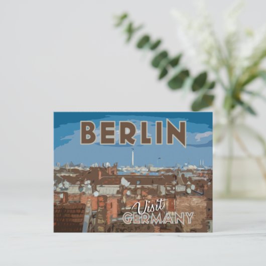 Besuch... Berliner Postkarte (Stehend Vorderseite)