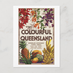 Besuch Colorful Queensland Australien Postkarte