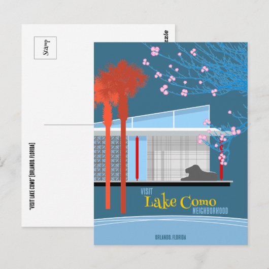 Besuch Comer See Nachbarschaft Postkarte (Vorne/Hinten)