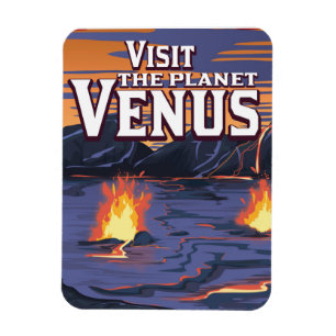 Besuch das Planet Venus Reiseposter Magnet
