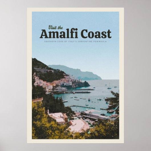 Besuch der Küste von Amalfi Poster (Vorne)