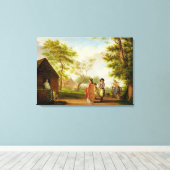 Besuch der Landesmilch Leinwanddruck (Insitu (Holzboden))