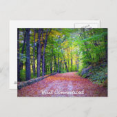 Besuch der Postkarte Connecticut (Vorne/Hinten)