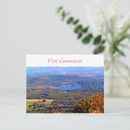 Besuch der Postkarte Connecticut (Stehend Vorderseite)