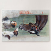 Besuch der Stallungen von Carl Reichert Puzzle (Horizontal)