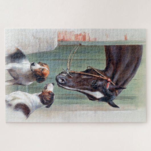 Besuch der Stallungen von Carl Reichert Puzzle (Horizontal)