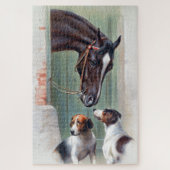 Besuch der Stallungen von Carl Reichert Puzzle (Vertikal)