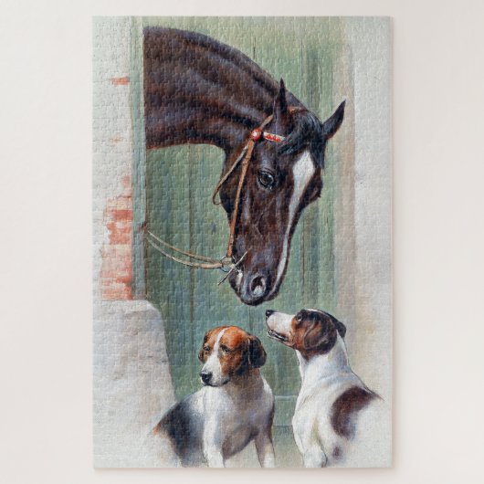 Besuch der Stallungen von Carl Reichert Puzzle (Vertikal)