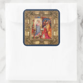 Besuch der "Weisen"-Aufkleber Quadratischer Aufkleber (Tasche)