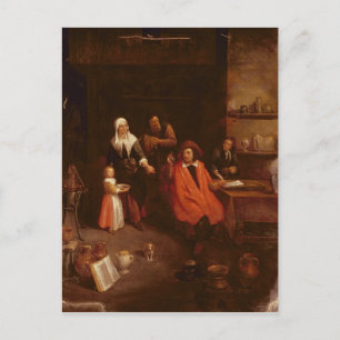 Besuch des Arztes Postkarte