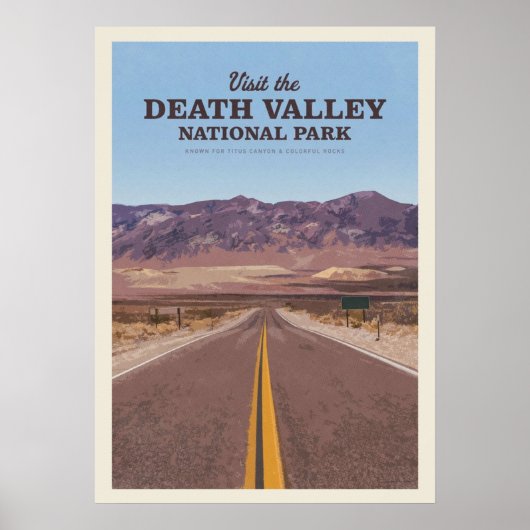 Besuch des Death Valley Nationalparks Poster (Vorne)