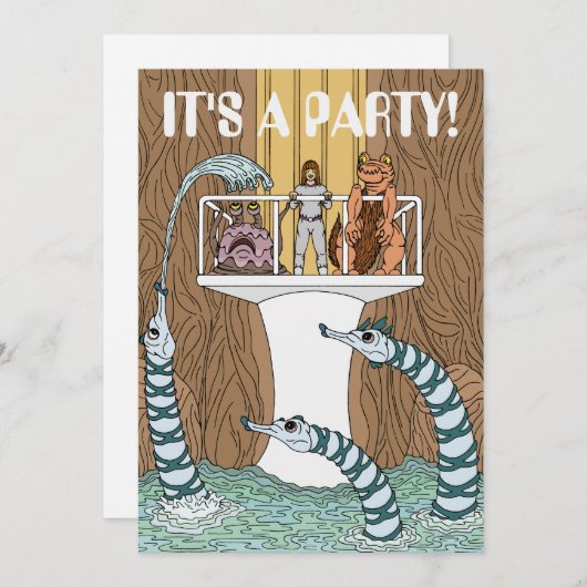 Besuch des Pools der Pipeline Einladung (Vorne/Hinten)