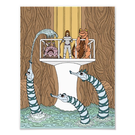 Besuch des Pools der Pipeline Fotodruck (Vorne)