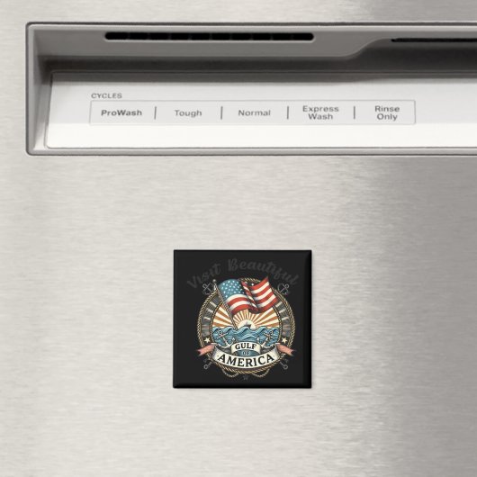 Besuch des schönen Golfs von Amerika Magnet (In Situ (Geschirrspüler))