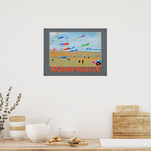 Besuch des Strandes Rockaway, OR Poster (Küche)