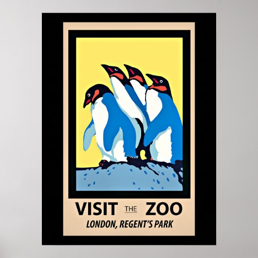 Besuch des Zoo, London, Regent's Park Poster (Vorne)