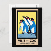 Besuch des Zoo, London, Regent's Park Postkarte (Vorne/Hinten)
