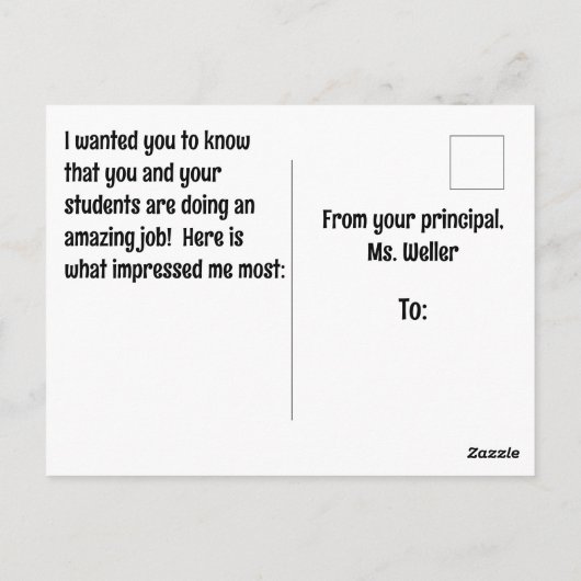 Besuch einer benutzerdefinierten Positivrückmeldek Postkarte (Rückseite)