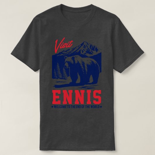 Besuch Ennis Alaska Original Faded Style Design T-Shirt (Design vorne)