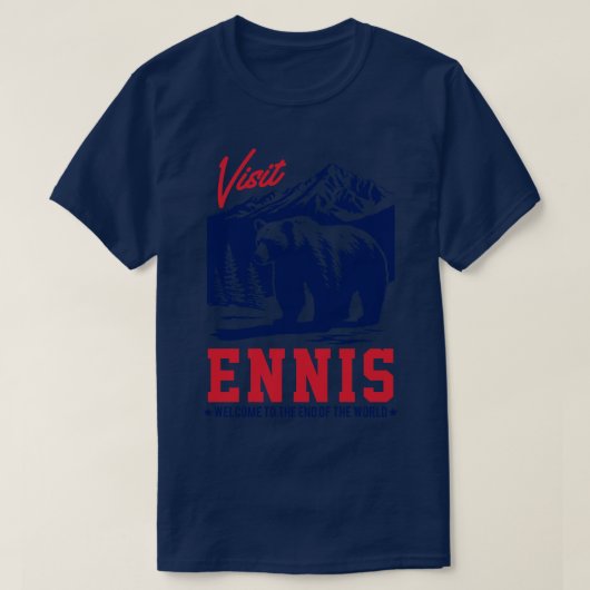 Besuch Ennis Alaska Original Faded Style Design TS T-Shirt (Design vorne)
