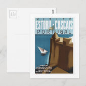 Besuch Estoril Cascais Portugal Postkarte (Vorne/Hinten)