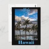 Besuch Hawaii - Vintage - Reise Postkarte (Vorne/Hinten)