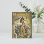 Besuch Hawaii - Vintage - Reise Postkarte (Stehend Vorderseite)