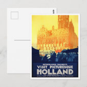 Besuch Holland Vintage Reise Postkarte (Vorne/Hinten)