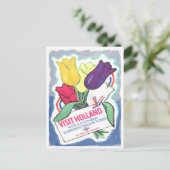 Besuch Holland Vintage Reise Postkarte (Stehend Vorderseite)