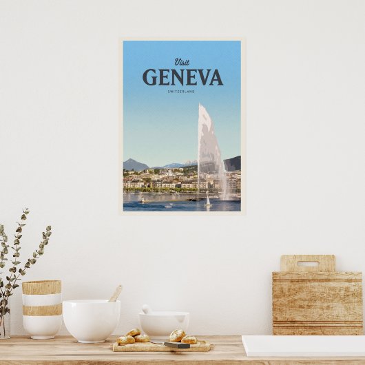 Besuch in Genf Poster (Küche)