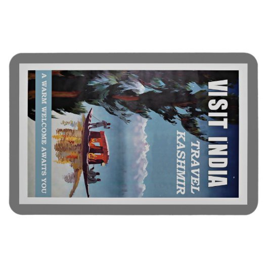 Besuch in Indien, Kaschmir reisen, Magnet (Horizontal)