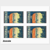 Besuch in Palästina, Vintag Rechteckiger Aufkleber (Blatt)