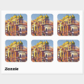 Besuch India Muttra Quadratischer Aufkleber (Blatt)