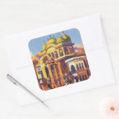 Besuch India Muttra Quadratischer Aufkleber (Umschlag)