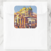 Besuch India Muttra Quadratischer Aufkleber (Tasche)