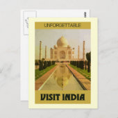 Besuch India Postkarte (Vorne/Hinten)