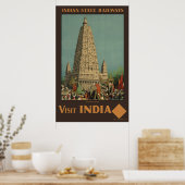 Besuch Indien Budh Gaya Poster (Küche)