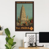 Besuch Indien Budh Gaya Poster (Heimbüro)