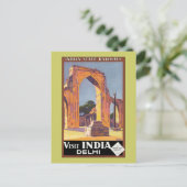 Besuch Indien ~ Delhi Postkarte (Stehend Vorderseite)
