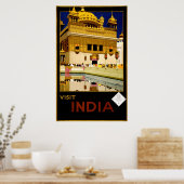 Besuch Indien Vintag 1929 Reisen Poster (Küche)