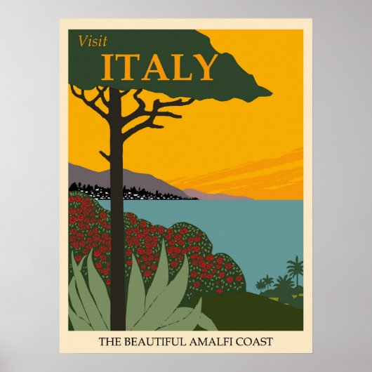 Besuch Italien, die schöne Amalfi Küste Reisen Poster (Vorne)
