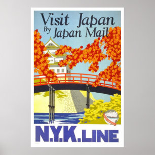 Besuch Japan durch Japan-Post Poster