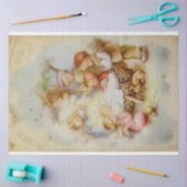 Besuch Jesu WeihnachtsEngel und Kinder Seidenpapier (Basteln)